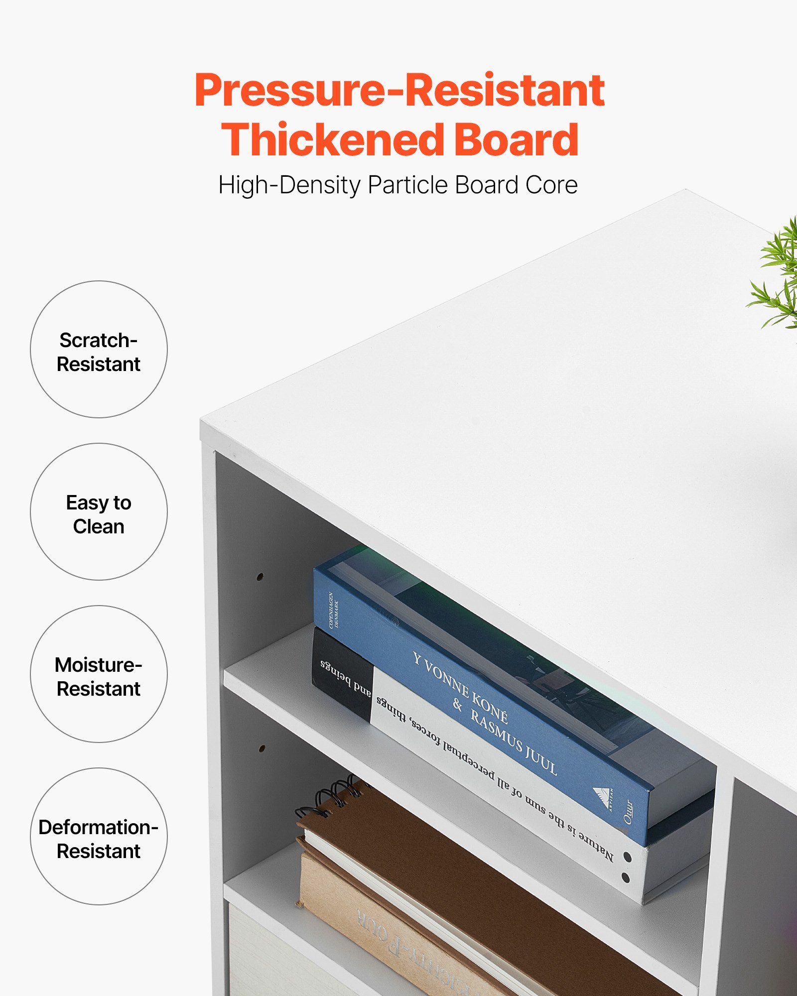 2 Drawer Wooden File Cabinet, Mobile Filing Cabinet With Open Shelves, Lockable Lateral Rolling File Storage With Adjustable Shelves, Free Standing Printer Stand For Home Office School, White - Image 4